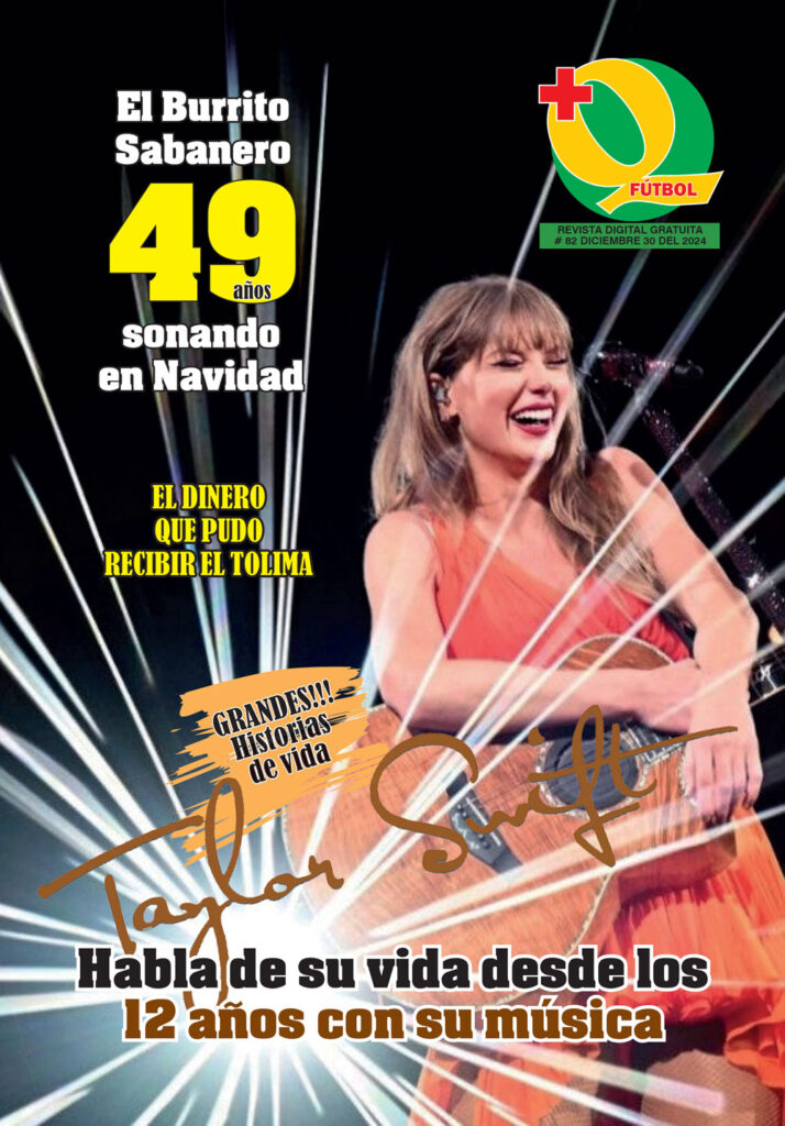 magazine cover of a smiling Taylor Swift at concert.